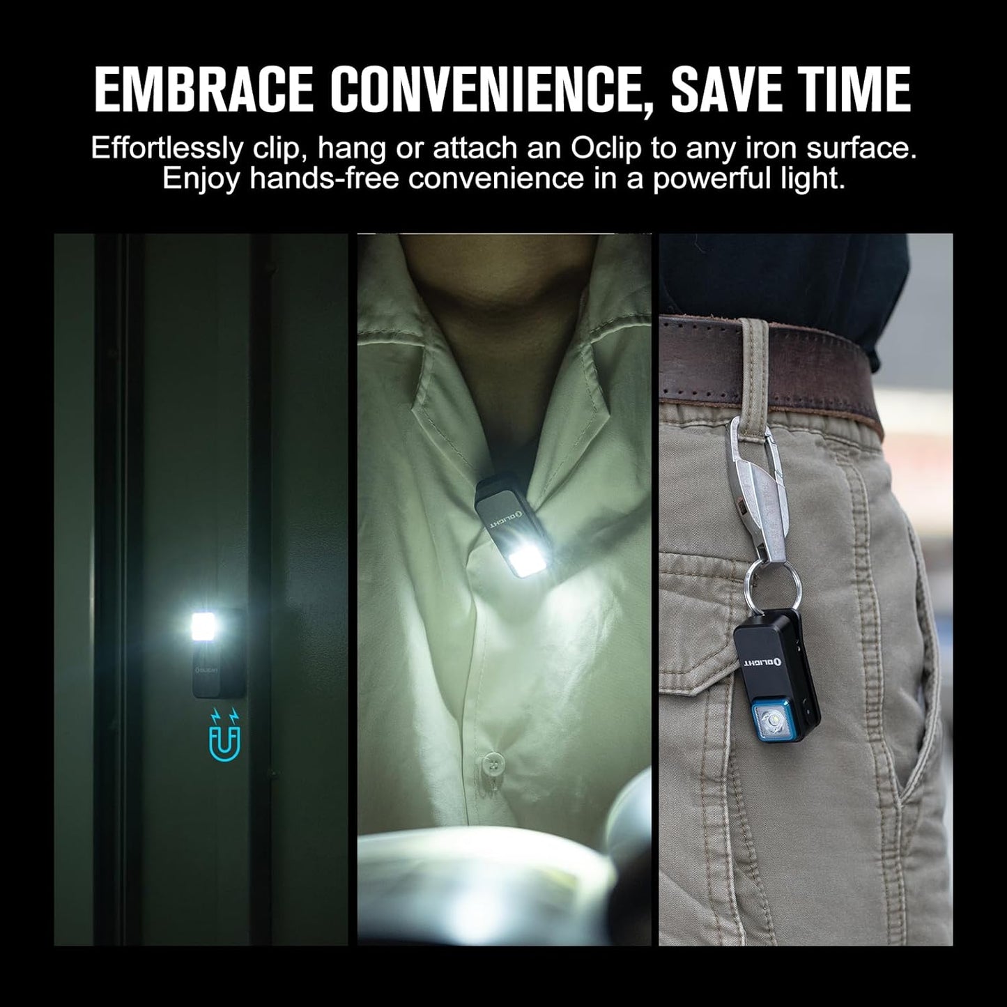 EDC Flashlight 300 Lumens Dual Light Sources Compact Pocket Clip Light