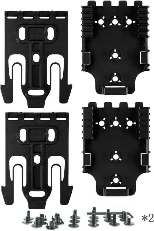 2 Pack QLS Kit, Quick Locking System Kit with Qls 19 and Qls22L for Quick Connect Drop Leg Holster and Mid-Ride Universal Belt Loop