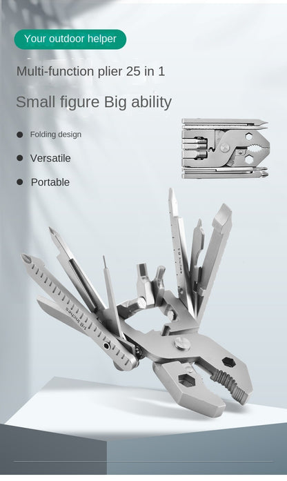 25 in 1 Multitool ft. Wire Cutter, Plier, Screwdrivers, wrench, pliers