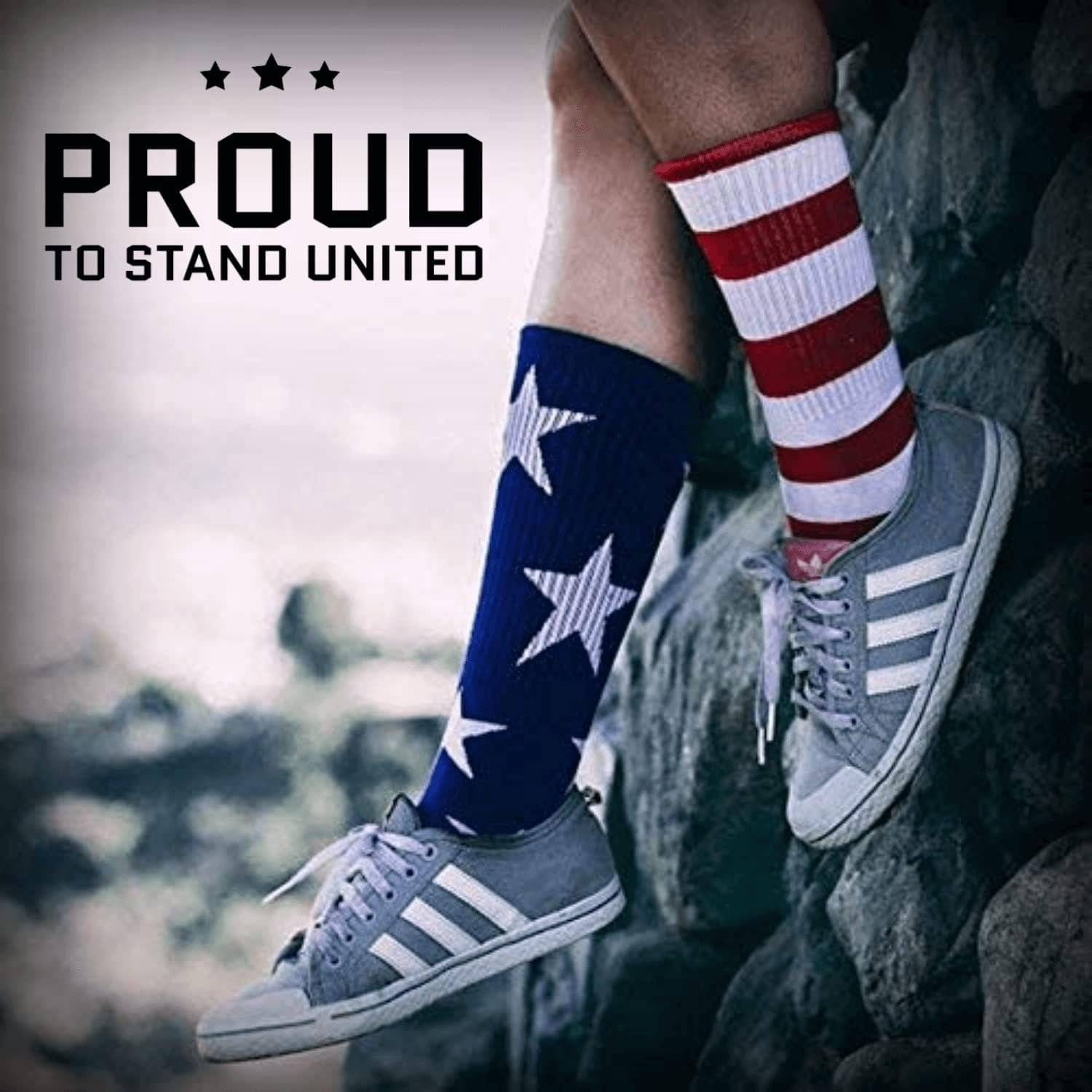 American Flag Socks for Men or Women - Perfect for Every Patriot - 86% Nylon, 12% Polyester, 2% Spandex