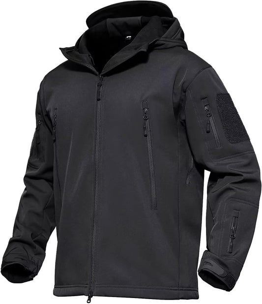 Men'S Tactical Jacket 7 Pockets Performance Fleece Lined Water Resistant Soft Shell Winter Coats