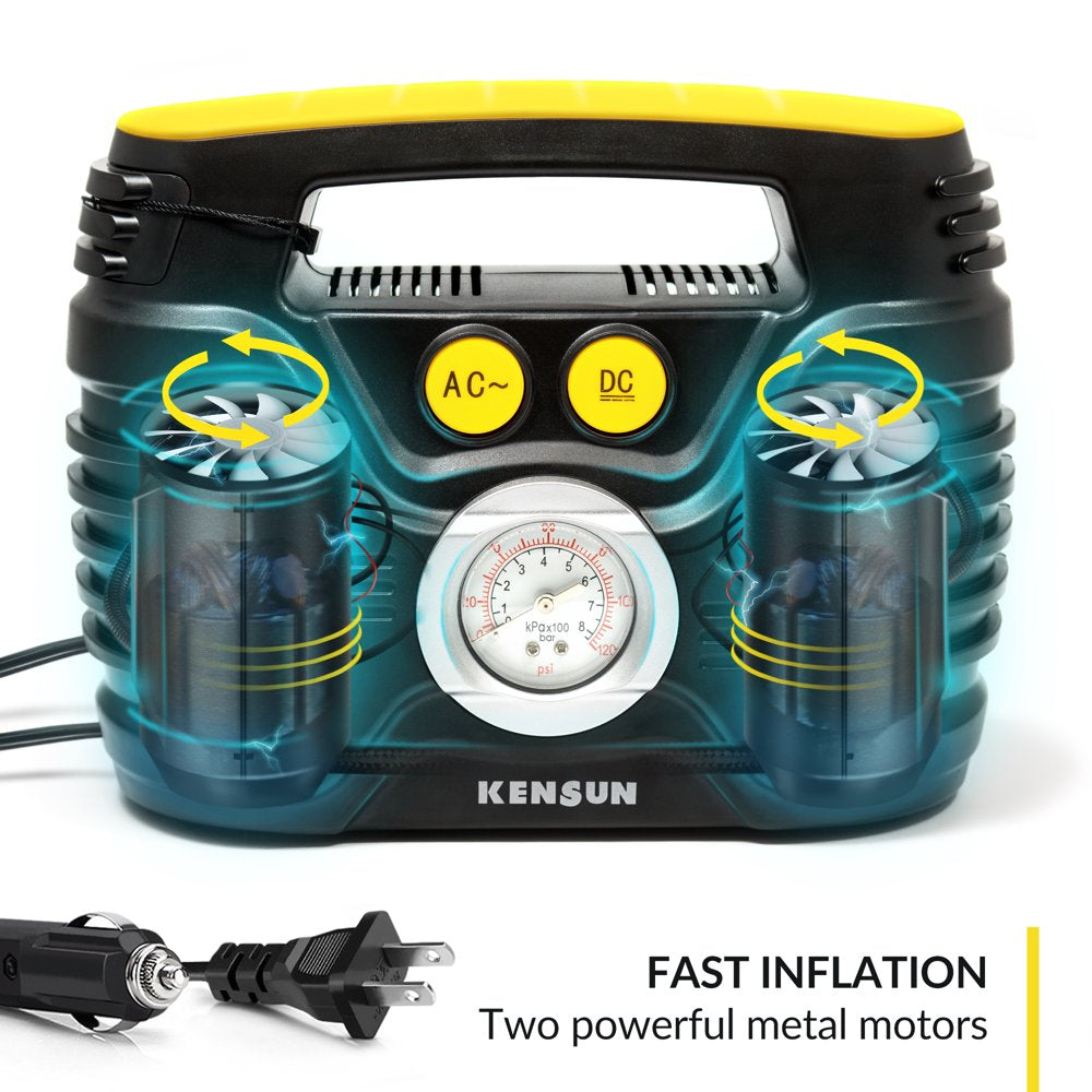 Air Compressor for Tires - Portable Tire Inflator Air Pump for Car - Electric Tire Compressor for Home and Car - Air Compressor Tire Pump - Air Pump for Cars, Bikes, and Inflatables