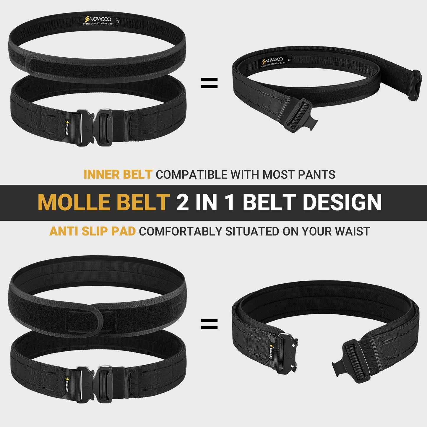 VOTAGOO Tactical Belt-MOLLE